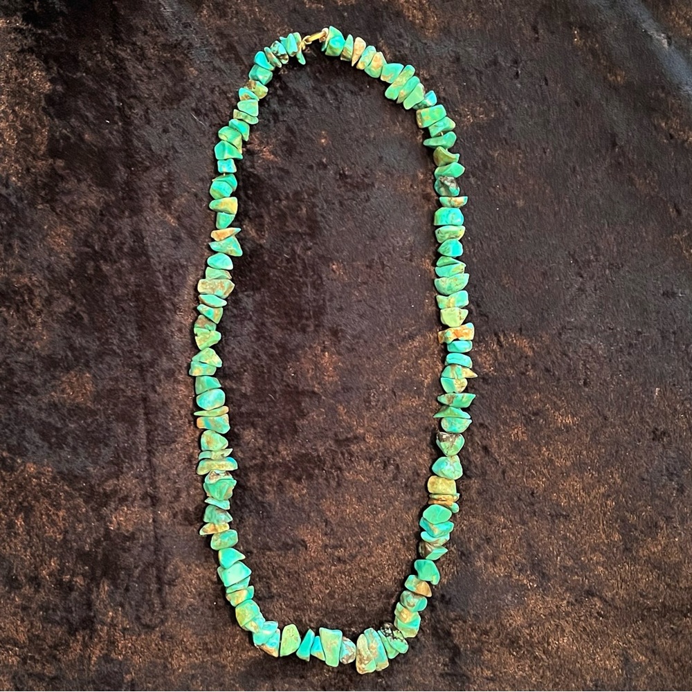 Real Turquoise natural stones necklace!